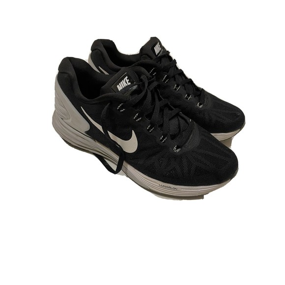 Nike Lunarglide 6 Women's Black/Gray Athletic Running Shoes Sneakers Size 8 US - Picture 1 of 8